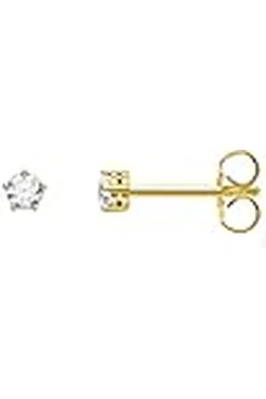Thomas Sabo Pendientes Individuales Piedra Blanca Plata Chapada en Oro H2135-414-14