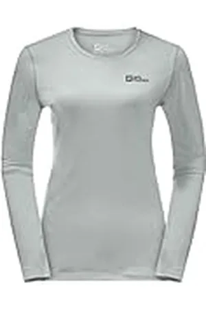 Jack Wolfskin Sky Thermal L/S W Camisa de Senderismo, Gris frío, XL para Mujer