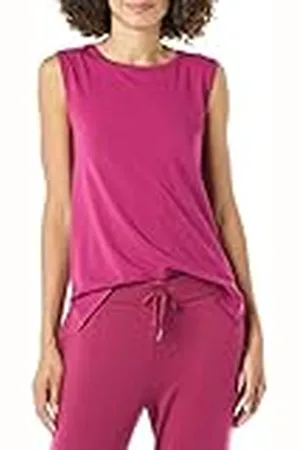 Amazon Top de Yoga de Algodón Suave de Corte Relajado (Disponible en Tallas Grandes) (Anteriormente Core 10) Mujer, , M