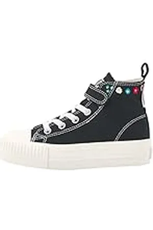 British Knights Kaya Mid, Zapatillas, Diseño de Flores, Color Negro, 32 EU