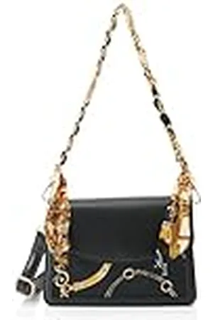 Faina Umhängetasche, Bolso Bandolera Mujeres, Negro y Multicolor