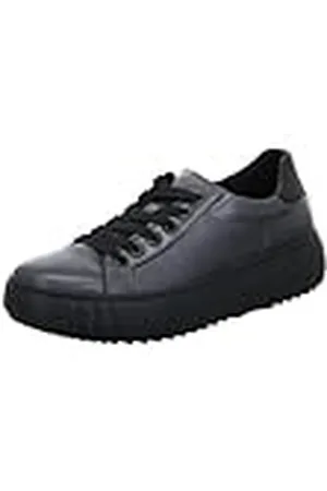 ARA Mónaco, Zapatillas de Corte bajo Mujer, Gris/Negro, 38 EU Ancho