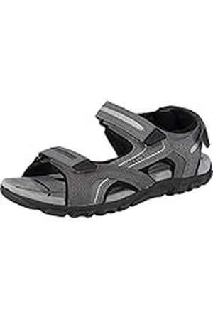 Geox Uomo Sandal Strada D, Sandalias para Hombre, Multicolor (Stone/Lt Grey), 44 EU