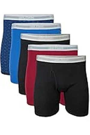 Gildan Regular Leg Boxer Briefs, Multipack Ropa Interior de Hombres, Mezcla , M (Pack de 5)