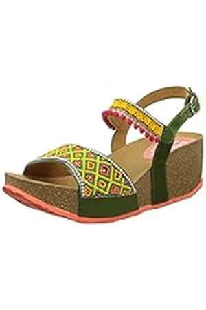 Desigual Bio7 Beads, Heels Sandals Mujer, Verde (Green 4130), 39 EU