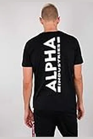 Alpha Industries Shirt Backprint T Black 5XL Hombre