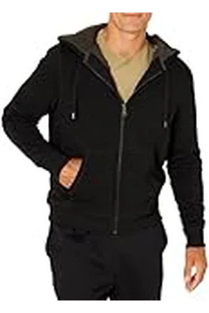 Amazon Sudadera con capucha de forro polar y cremallera completa, con forro sherpa Hombre, , 5XL Grande