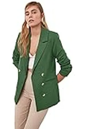 Trendyol Chaqueta Breasted Blazer con Botones, , 38 para Mujer