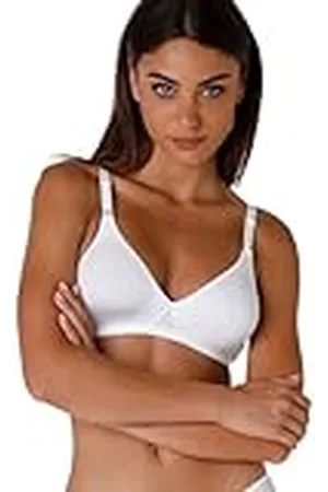 Lovable Imbottitura E Senza Ferretto, Cotone Elasticizzato, Spalline Regolazione Frontale, Comfort Totale, Cotton Line Sujetador, Opaco, Color Blanco, 36 / 4C Mujeres