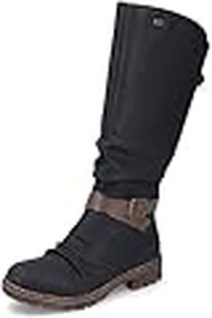 Rieker Z4792, Botas de caña Alta Mujer, Negro 00, 36 EU
