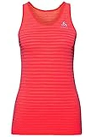 Odlo Blackcomb Pro Tanktop Camiseta de Tirantes para Mujer, Coral Caliente-Dye Espacio, Extra-Large