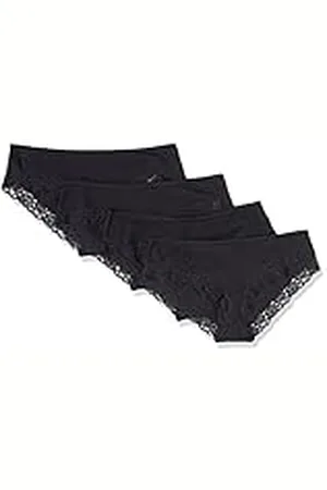 Amazon Braga Hípster de Algodón y Encaje Mujer, Pack de 4, , 40