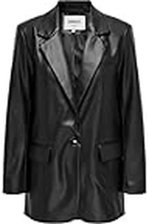 ONLY Onllana L/S Ovs Faux Lea Blazer TLR Noos, , S para Mujer