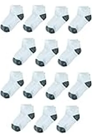 Amazon Calcetines Tobilleros de algodón Unisex Niño, 14 Pares, , 4-5 años
