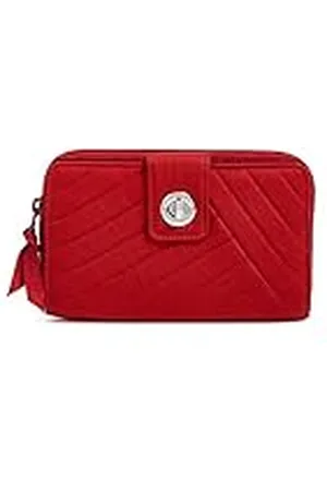 Vera Bradley Cartera Turnlock de algodón para Mujer con protección RFID, Color , Talla única