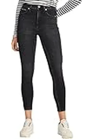 Calvin Klein Vaqueros Mujer High Rise Ankle Skinny Fit, Negro (Denim Black), 24W