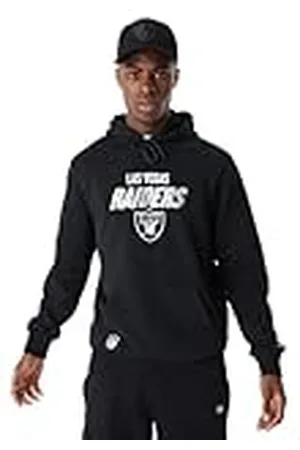New Era NFL Script Graphic Hoody LASRAI BLKWHI Las Vegas Raiders, Sudadera con Capucha Masculino