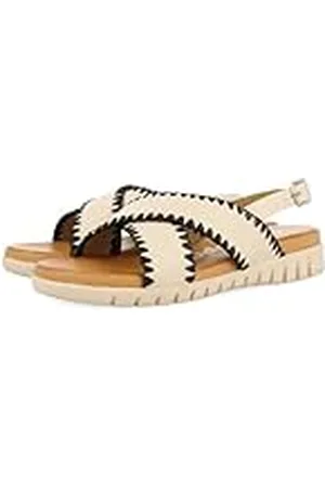 Gioseppo Sandalias Off-White con Pespuntes para Mujer Bohol