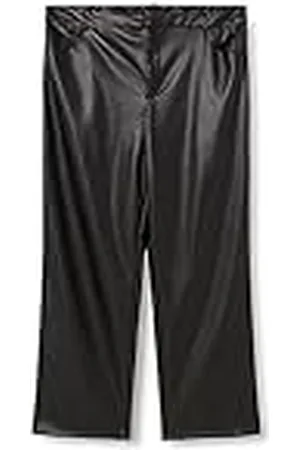 Noisy May Nmandy Yolanda PU HW Wide Pants Curve S Pantalones, , 46 para Mujer