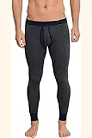Schiesser Calzoncillos Largos para Hombre con bragueta – Feinripp Melange, Azul Oscuro_154800, L