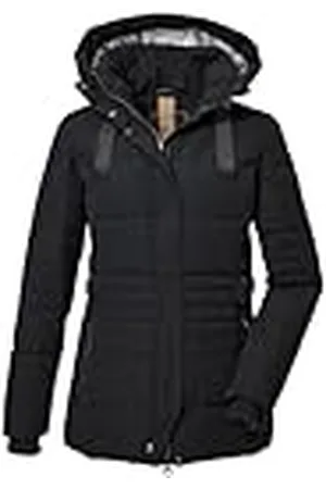 G.I.G.A. DX by killtec Mujer Chaqueta acolchada con capucha y cremallera/chaqueta funcional con aspecto de plumón GW 25 WMN QLTD JCKT, schwarz, 46, 39930-000