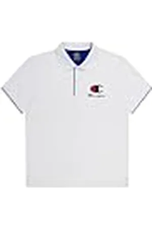 Champion Legacy Icons Plus Polo Gallery-S/S Crewneck Camisa, Color Blanco, L Hombres