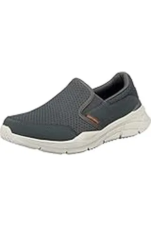 Skechers Equalizer 4.0 Persisting, Slip on Hombre, Charcoal/Orange, 40 EU