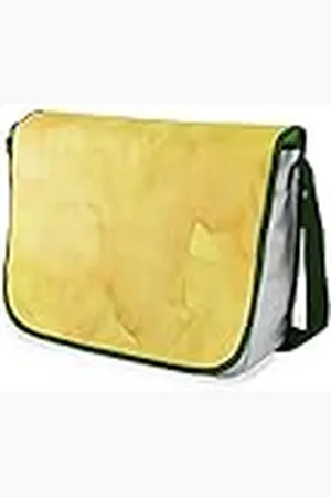Bonamaison Bolso escolar de mensajero impreso digitalmente con correa caqui para estudiantes, bolsa cruzada, bolsa de mensajero, bolsa de hombro para la escuela, vuelta a la escuela, tamaño: 29 x 36