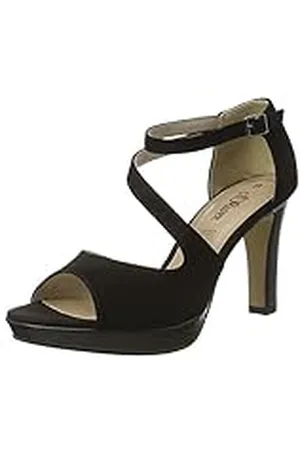 QS by s.Oliver 28323, Sandalias con Cuña Mujer, Negro (Black Comb 98), 42 EU