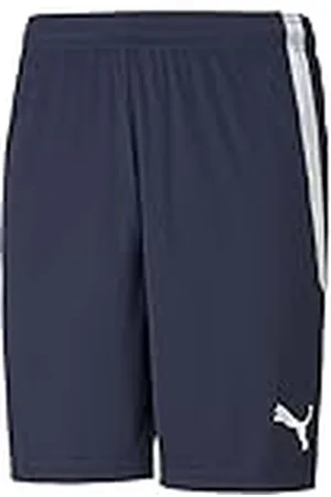 PUMA Teamliga Shorts Pantalones cortos, Peacoat-White, L Hombre