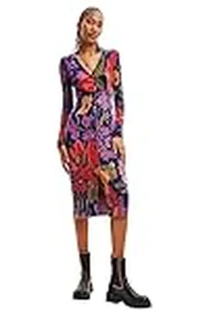 Desigual Vest_Delaware Vestido, Material de Acabados, XXL para Mujer