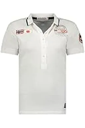 Geographical Norway Karma Lady Camisa Polo, Blanc, S para Mujer