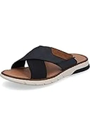Rieker Hombre Zuecos 25283, de Caballero Sandalias achineladas,Zapato de Verano,Zapatilla,Sandalia,Zapato Informal,Azul (Blau / 14),41 EU / 7.5 UK