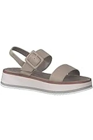 Marco Tozzi 2-2-28240-20, Sandalia para Mujer, Beige (Taupe), 36 EU
