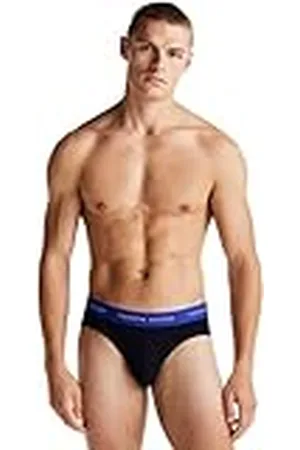 Tommy Hilfiger Calzoncillos Hip Briefs Pack de 3 Hombre con Logotipo en la Cintura, , S