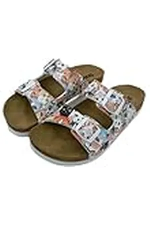 Dogo Femme Cuir Vegan Bleu Sandales - Cat Audience Motif