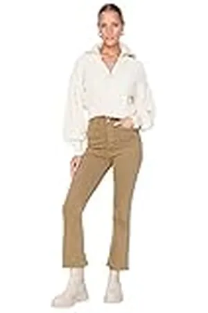 Trendyol Herren Hoher Bund Flared Jeans, , 36 De Las Mujeres