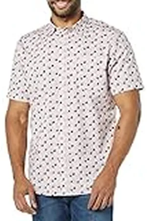 Amazon Camisa de Popelín de Manga Corta y Ajuste Entallado Hombre, , S