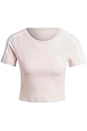 adidas Mujer Essentials 3-Stripes Crop tee, , L