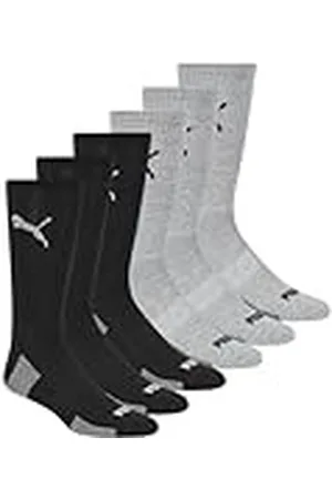 PUMA 6 Pack Crew Socks Calcetines para Correr, , M (Pack de 6) para Hombre