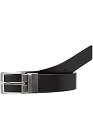 Calvin Klein Cinturón Hombre con Hebilla Rectangular, Marrón , 95 Cm