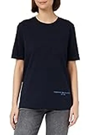 Tommy Hilfiger Mujer Camiseta Manga Corta Cuello Redondo, , L