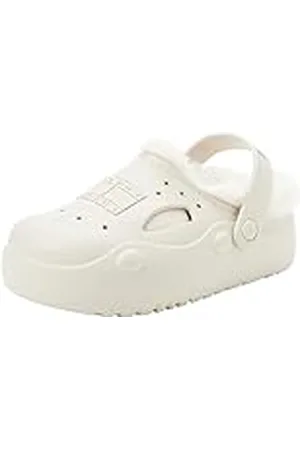 Tommy Hilfiger Mujer Zapatillas para estar en casa Freedom Mule de felpa, Beige (Bleached Stone), 35/36 EU