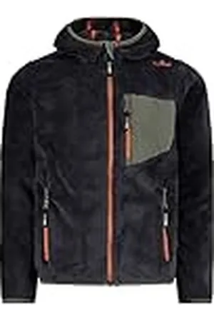 CMP Chaqueta Niño Con Capucha Fija, Antracita-Kaky, 110