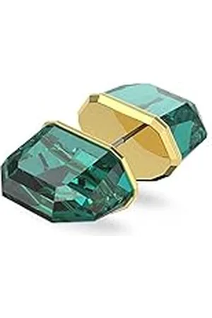 Swarovski Pendiente Lucent Mono para Mujer, Cristal Verde Talla Octágono, Baño en Tono Oro, de la Colección Lucent de