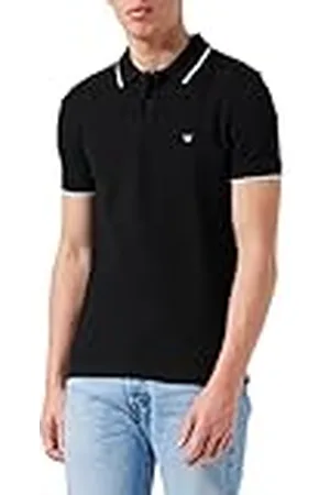 Wrangler Pique, Camisa Polo Hombre, Negro , S