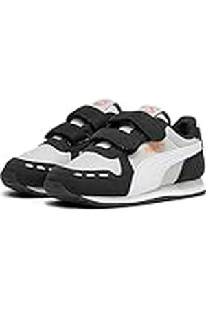 PUMA Cabana Racer Sl 20 V Inf, Zapatillas Unisex bebé, Ash Gray White Black, 21 EU