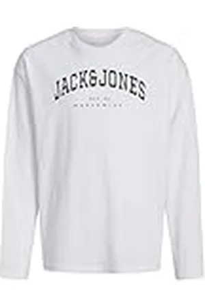 JACK&JONES JUNIOR JJECALEB Varsity tee LS O-Neck SN MNI, Camisa Manga Larga Niños,