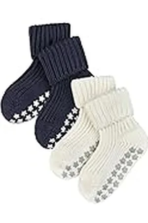 Falke Catspads 2-Pack B HP algodón puños en la suela 2 pares, Calcetines para casa Unisex bebé, Multicolor (Sortiment 0010), 80-92