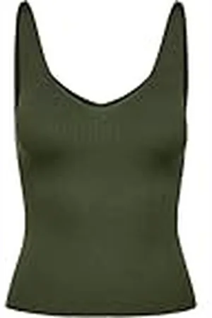 JDY NANNA S/L TOP KNT NOOS Camiseta sin Mangas, Kalamata, Small para Mujer